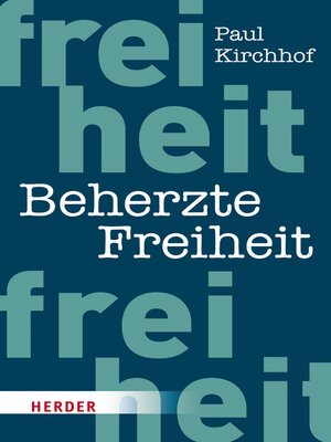 cover image of Beherzte Freiheit